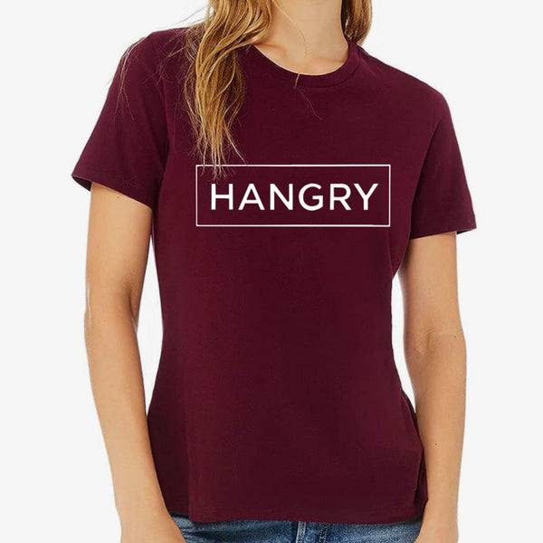 Maroon HANGRY T-SHIRT w