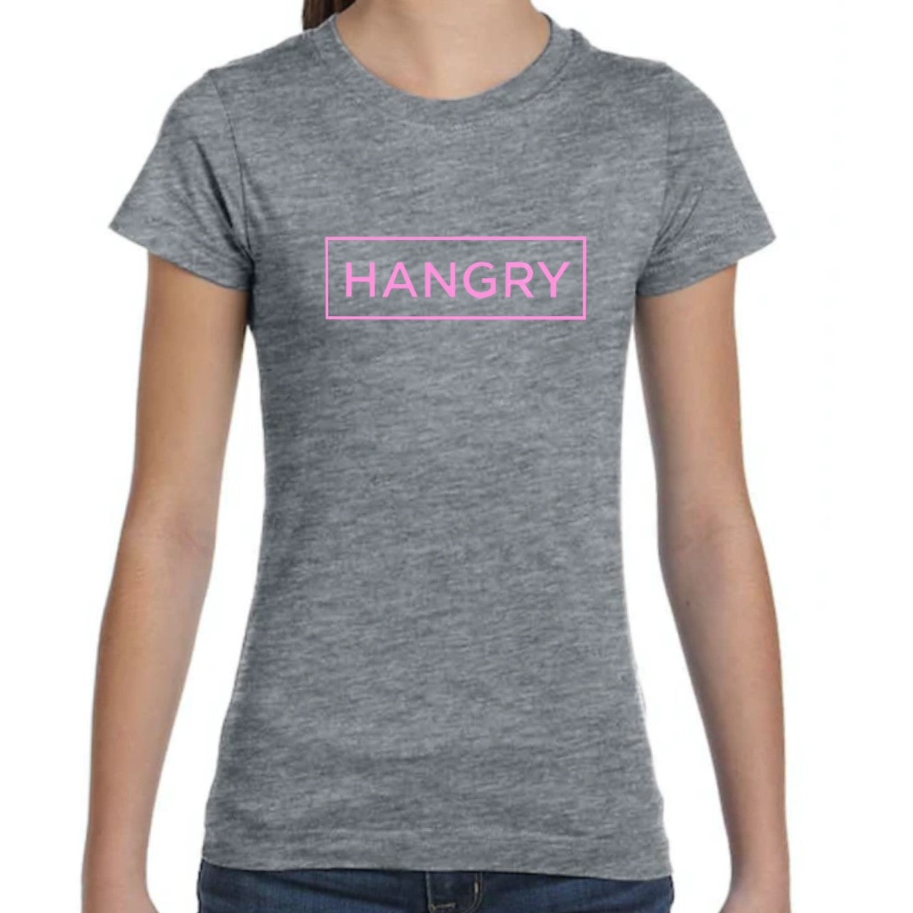 YOUTH GREY/PINK HANGRY T-SHIRT
